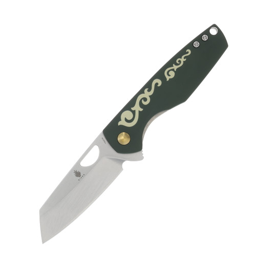 Kizer SMKW Exclusive Sparrow Folding Knife Doomsday UV Printed G-10/Stonewash 154CM V3628E3