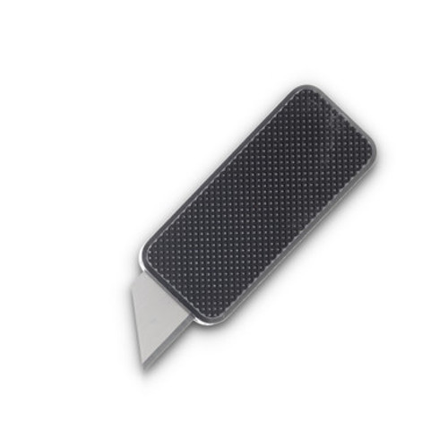 Rivery Zero Knurled Manual OTF Utility Knife With Worn Black Aluminum Handle Zero-M-OTF-K-6061-Worn Black