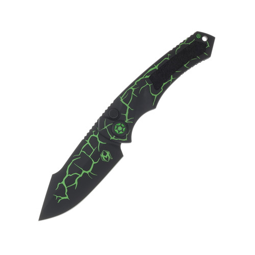 Heretic Pariah Automatic Knife Toxic Green Magnacut Drop Point H048-MAG-TX