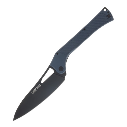 Ontario Camp Plus Large EDC Folding Knife Gray GFN Handle Black Cleaver Blade ON4325GREY