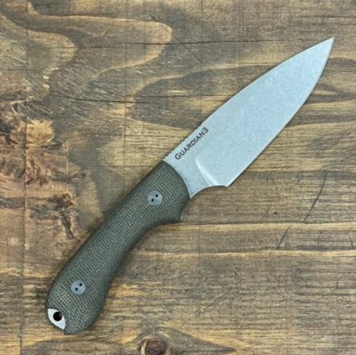 Bradford 3D Guardian 3 OD Green 3.5in Plain Stonewash Drop Point