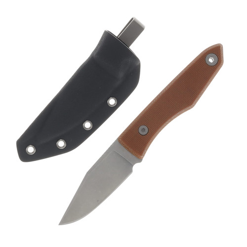 Big I Design USA Lookout Natural 2.2in. Plain Satin Drop Point BIGI24