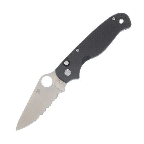 Spyderco ButtonUp 3.27in Partially Serrated Satin Clip Point SPC275CFPS