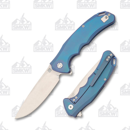 Artisan Cutlery Tradition Folding Knife Blue Titanium