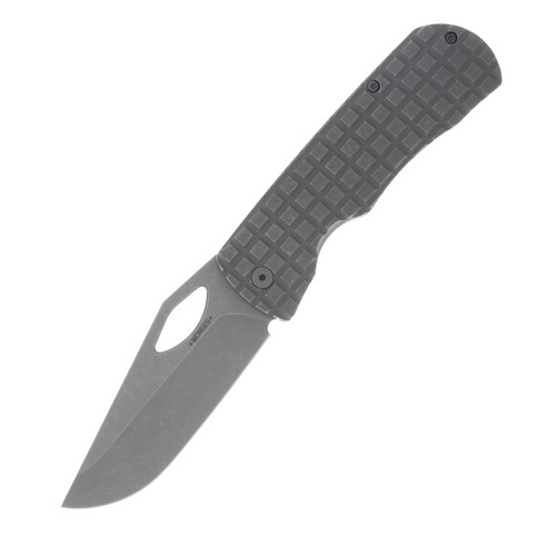 McNees Dixon Folding Knife Atomic Stonewash Magnacut/Frag Patterned Titanium MCDIXFRAGATSW