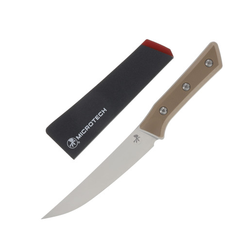 Microtech Boning Knife Coyote Tan 6.12in Plain Stonewash Boning MT310010CE