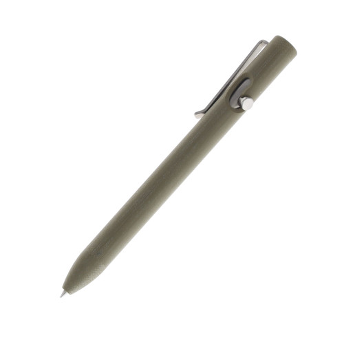 Tactile Turn Bolt Action Pen Standard 5.6" OD Green G-10 10-BA1-GG1-TTM