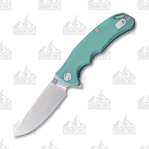 Artisan Cutlery Tradition Folding Knife Green Titanium