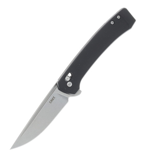 Columbia River Q Compact Cross Bar Lock Folding Knife Blk GRN Handle SW 14C28N Blade CR7075