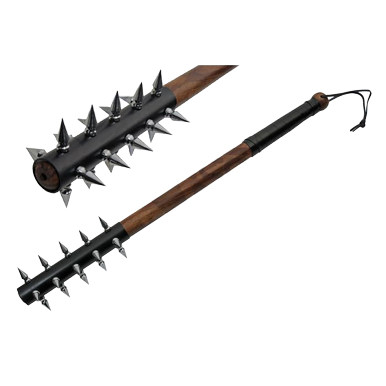 Szco 29 Inch Wicked Medieval Spiked Mace Round Wood Ball Handle With Leather Wrap