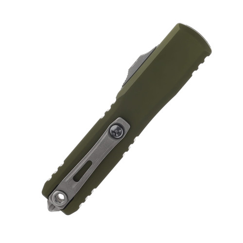 Microtech Ultratech GEN IV OTF AutoSE Apocalyptic Part Serrate OD Green AUMT1121411APOD 