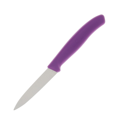 Victorinox Classic 3.25" Large Fixed Blade Paring Knife Plain Edge Spear Point Purple V67605C1
