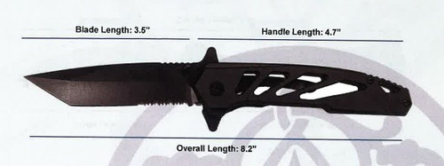 Smith & Wesson Extreme Ops Skeletonized Tactical Folder Blk Aluminum Handle Blk 8Cr Tanto Blade 1263024