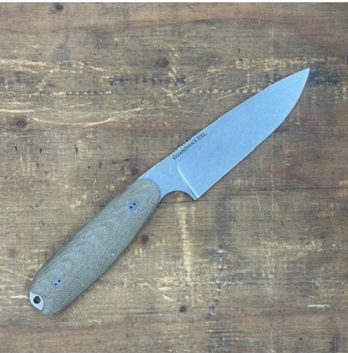 Bradford Guardian 3.5 XL 3D OD Green 4in Plain Stonewash Drop Point