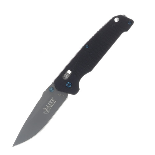 Elite Tactical Folding Knife/Black/Plain Drop Point MCET1016DBSO
