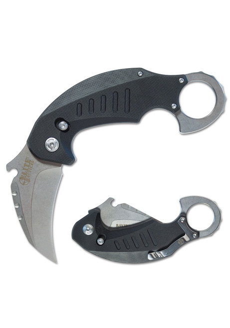 Elite Tactical RAVID Folding Karambit/Stonewash D2 MCETFDR016