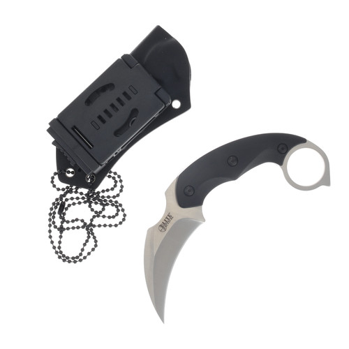 Elite Tactical SilverFang Fixed Blade/D2/Black Micarta MCETFIX012