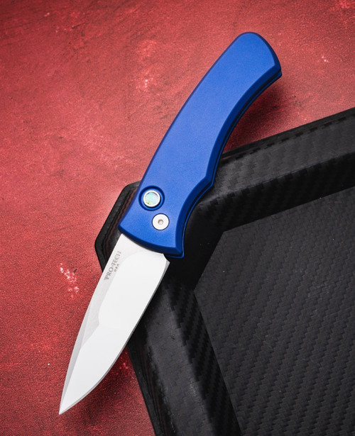 Pro Tech OTS Auto Duke 2 Navy Blue 6061 Aluminum Handle 154CM Blade AUPT2025DUKECUSTOM