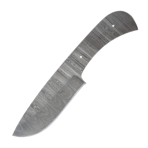 4.25in Wide Drop Point Damascus Blade Blank BLDM2752