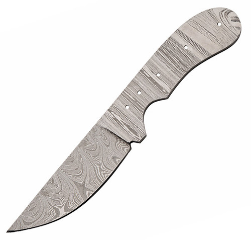 3.5in Straight Back Damascus Blade Blank BLDM2746