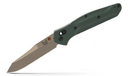 Benchmade Osborne Folding Knife Taiga Green Aluminum Handle S90V FE Blade BM940FE-2601