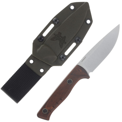 Benchmade SlipRidge Fixed Blade Knife Elmax/Dark Wood BM15650