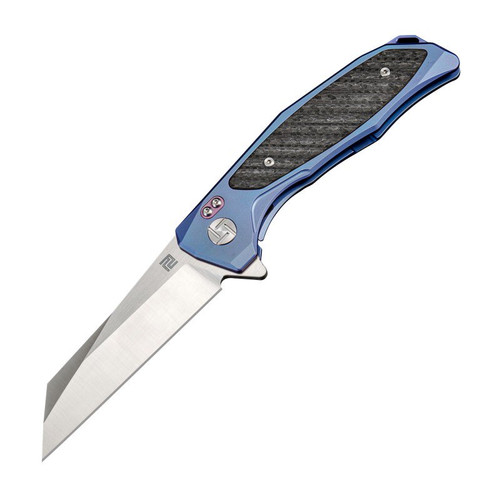 Artisan Cutlery Megahawk Framelock Folding Knife (Blue Titanium)