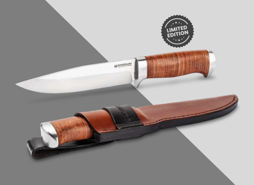 Boker Magnum Collection 2026 Fixed Knife Leather Handle BKR-10 Blade W/Sheath BK02MAG2026