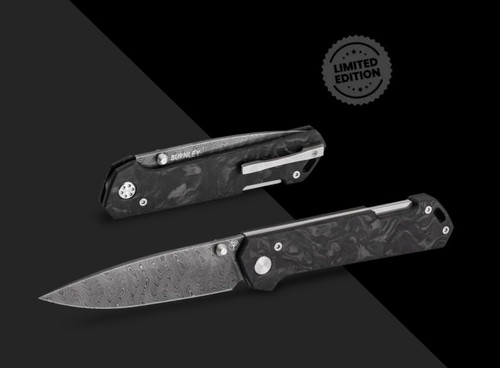 Boker Annual Damascus 2026 Folding Knife Marble Carbon Fiber Handle Damascus Blade