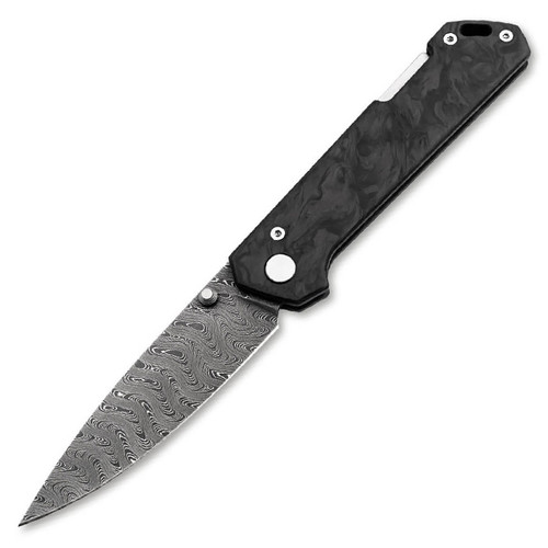 Boker Annual Damascus 2026 Folding Knife Marble Carbon Fiber Handle Damascus Blade