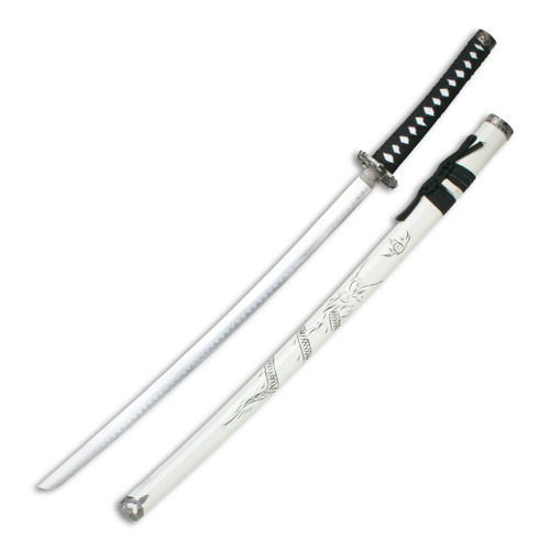 Dragon Samurai Sword White and Black