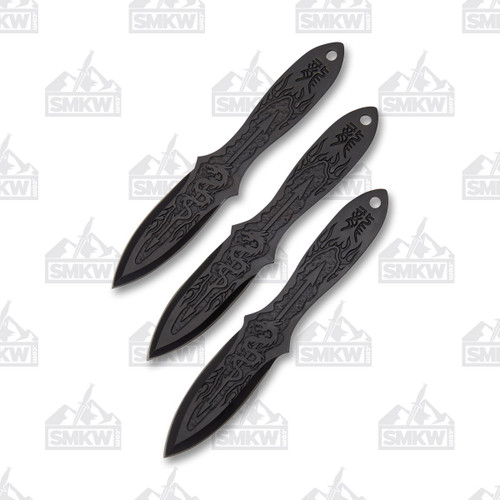 Black Dragon 6.5" Throwing Knife Set