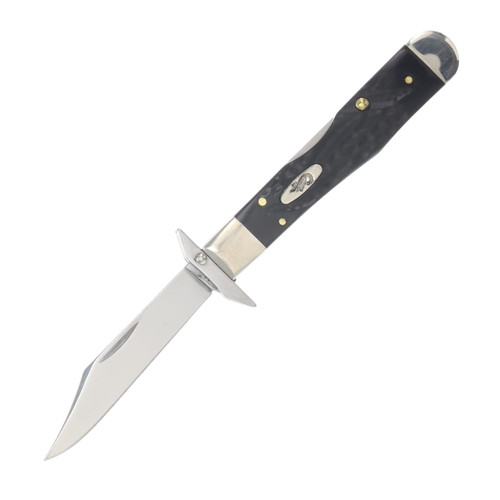 Case XX Jigged Rough Black Synthetic  Cheetah Cub Lockback Folding Knife CA18243