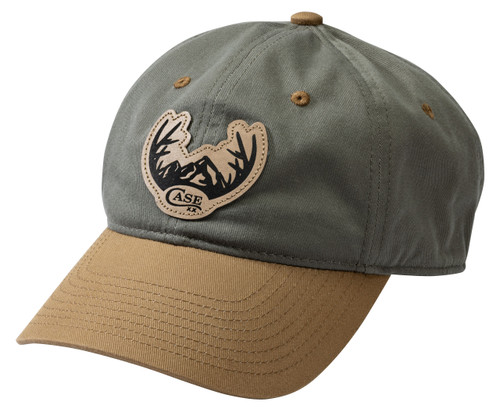 Case Olive Green & Tan Cap - Leather Patch CA41256