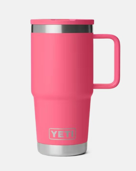 Yeti Rambler 20 oz Travel Straw Mug Tropical Pink