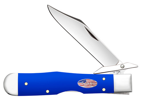 Case XX Cheetah Cub Lockback Folding Knife Royal Blue Smooth Synthetic CA16406