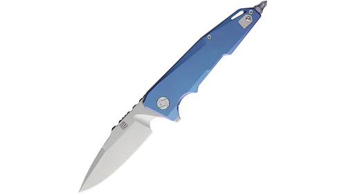 Artisan Cutlery Predator Folding Knife Blue Titanium