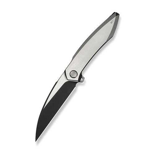 We Knife Co Fluxor Satin & Black Titanium Handle Black Stonewashed M390 Blade WE23071-4