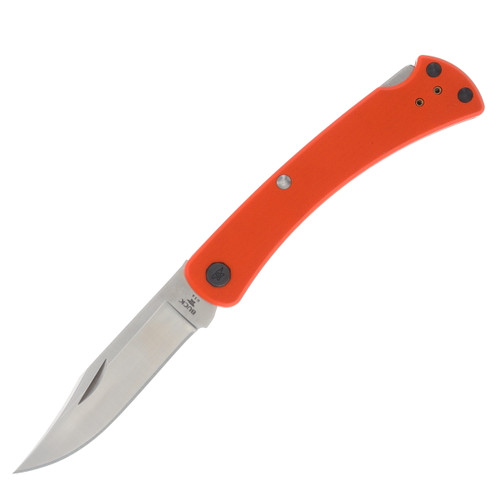 Buck SMKW Exclusive 110 Folding Hunter -Build Out- Orange G10 Handle S30V Blade BU14376