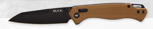 Buck 698 Ferrox Folding Knife Burnt Bronze Aluminum Handle Black D2 Drop Point Blade