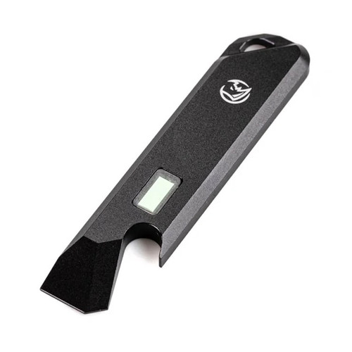 Glow Rhino Black Aluminum EDC Pry Bar Tool - Green Tritium PRY-201-AL-Z-XG