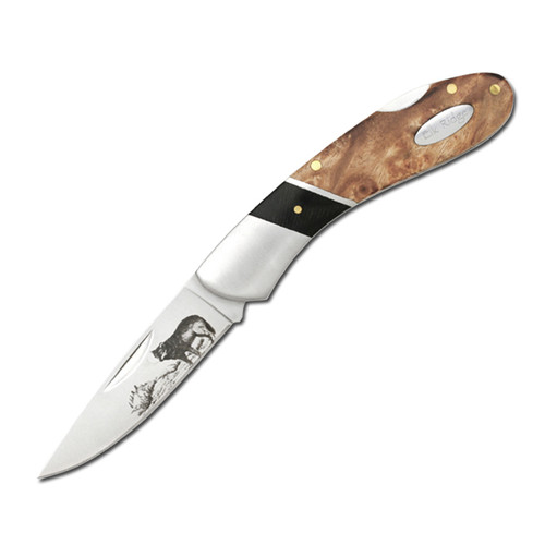 Elk Ridge Wolf Lockback Pocket Knife DBER072W