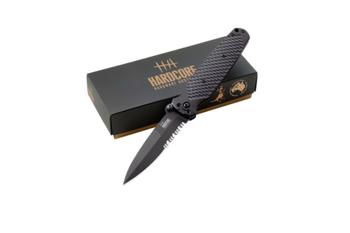 Hardcore Hardware Covert Folder/Black G-10/ S35VN Spear Point Bead Blast Blade COVERT01BLKBB