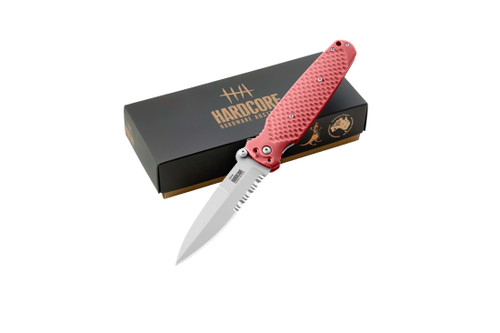 Hardcore Hardware Covert Folder/Red G-10/ S35VN Spear Point Bead Blast Blade COVERT01REDBB