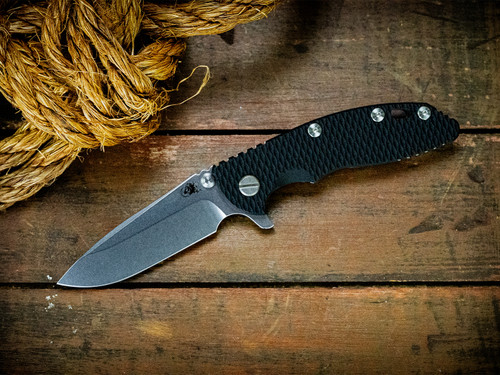 Hinderer XM-18 3.25in Tri-Way Folding Knife Working Finish Black G-10 SW S45VN Spear Point Blade