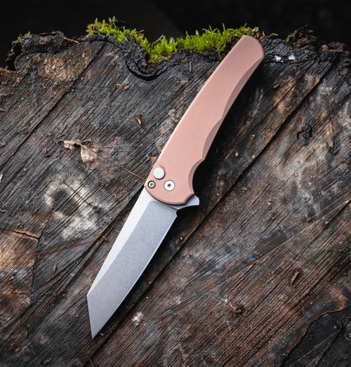 Pro Tech Malibu Button Lock Flipper Folding Knife FDE Handle SW Magnacut Reverse Tanto Blade 5401-FDE