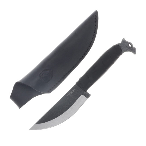 Condor Tool & Knife Collection Hunter Fixed Blade Knife 440C/Leather Wrapped Hardwood CTK60060