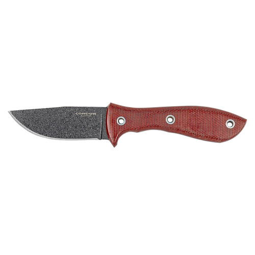 Condor Red Pygmy Fixed Knife Red Micarta Handle 14C28N SS Blade W/Sheath CTK60739