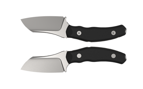 Kizer Bulldog Fixed Black G-10 Handle Satin 14C28N Sheepsfoot Blade