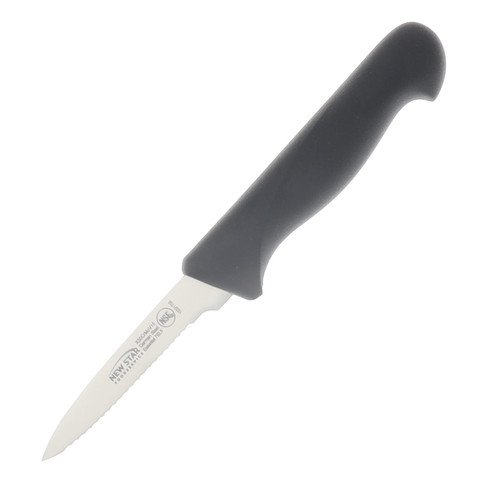 Cangshan Essentials 3.25in Serrated Paring Kitchen Knife Black Handle 10301758